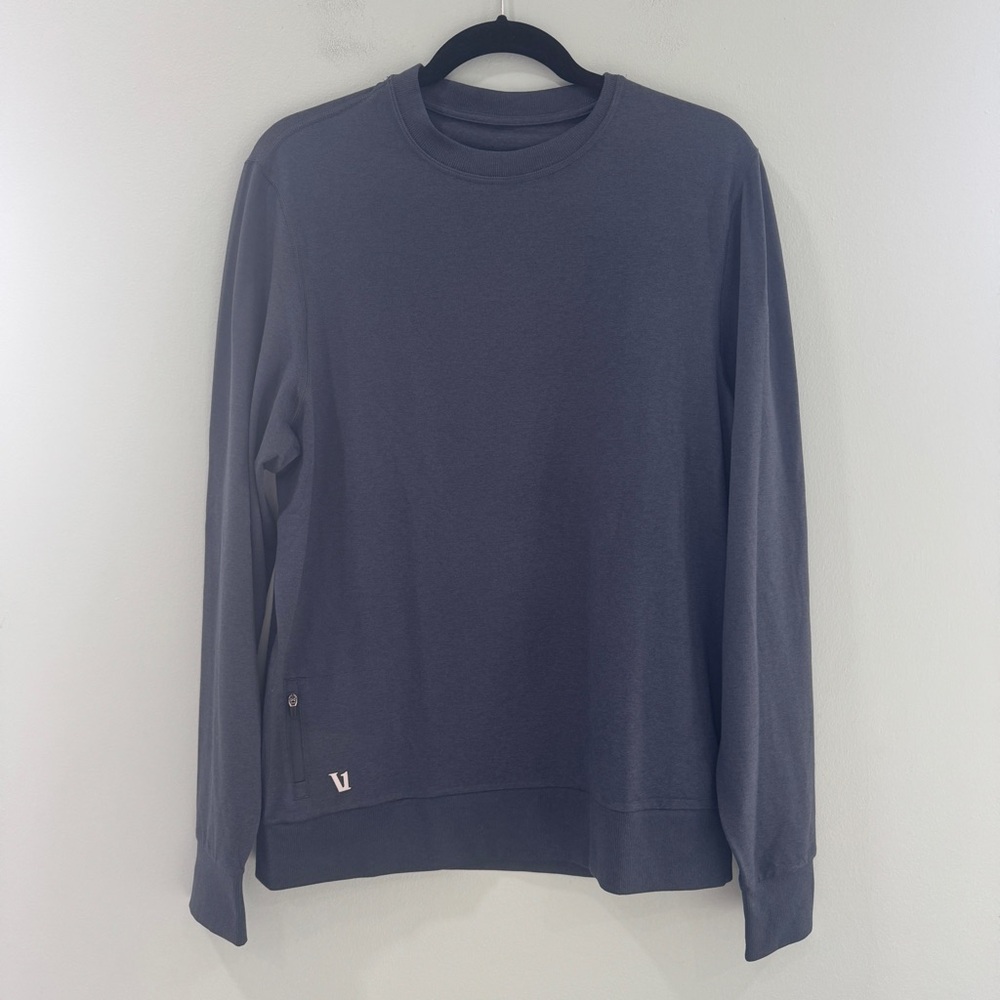 Vuori Men's Ponto Performance Crew Dark Blue Medium